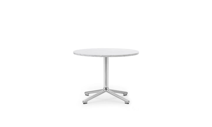 Lunar Table - Normann Copenhagen Coffee Tables - Lunar Table H45 cm Aluminum/Marble - Lunar Coffee Table H45 Ø60 cm Alu/ Marble - White - HORNE