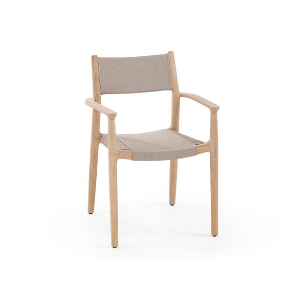 Maddalena Arm Chair - BETACO Chairs - Walnut Rope / Teak - HORNE