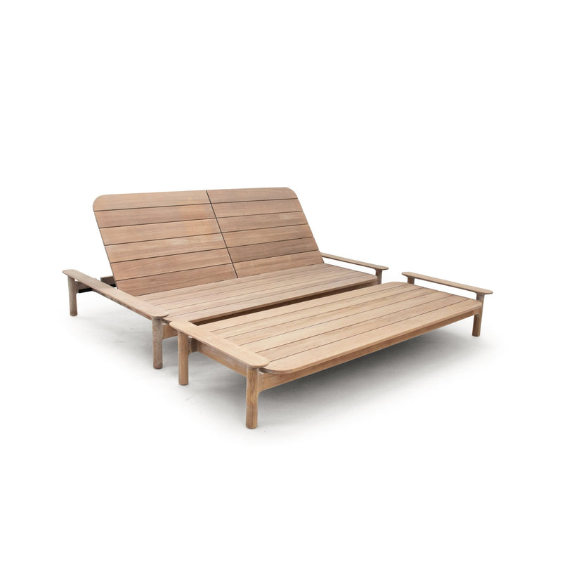 Maddalena Day Bed + Foot Rest - BETACO Chairs - Teak - HORNE
