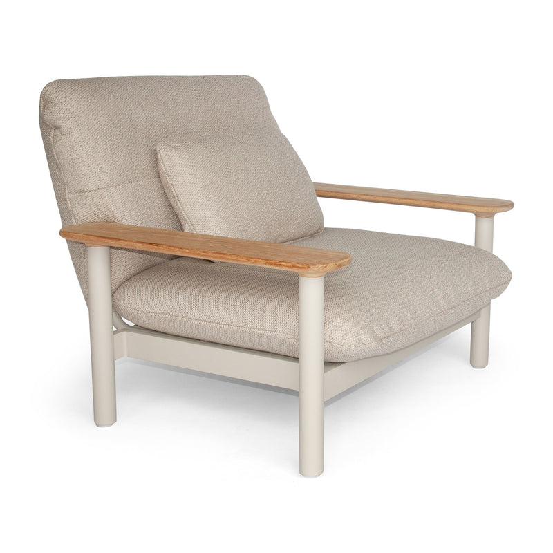 Maddalena Sofa - BETACO Sofas - 2-Seater Sofa / Linen Aluminum / Teak / Lopi Sand - HORNE