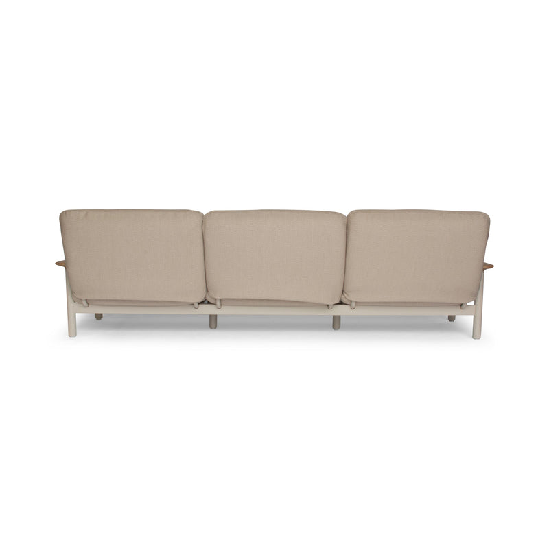 Maddalena Sofa - BETACO Sofas - 2-Seater Sofa / Linen Aluminum / Teak / Lopi Sand - HORNE