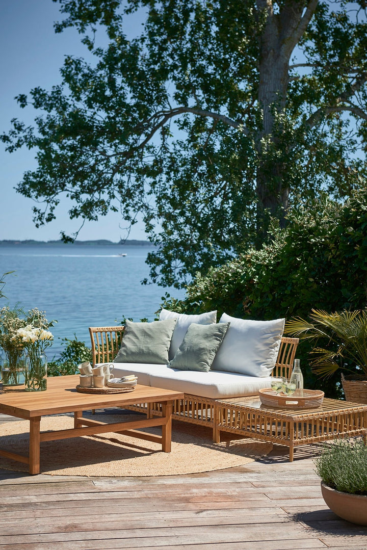 Maggie Outdoor Modular Sofa - Sika Design - Outdoor Furniture - Pouf - Canvas White - HORNE
