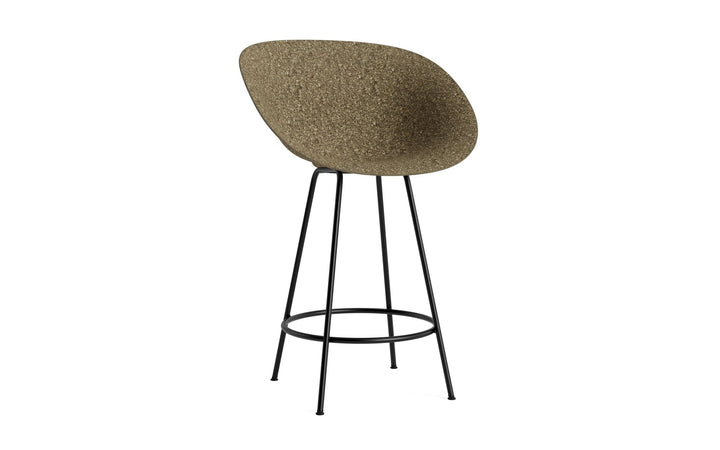 Mat Bar Armchair 65 cm Steel - Normann Copenhagen Barstools - Mat Bar Armchair 65 cm Black Steel - Seaweed - HORNE