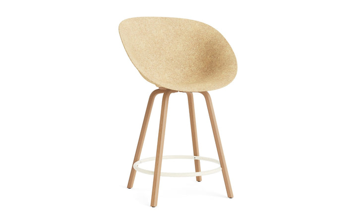 Mat Bar Armchair 65 cm Wood - Normann Copenhagen Barstools - Mat Bar Armchair 65 cm Beech/Cream - Hemp - HORNE