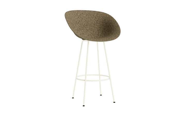 Mat Bar Armchair 75 cm Steel - Normann Copenhagen Barstools - Mat Bar Armchair 75 cm Cream Steel - Seaweed - HORNE