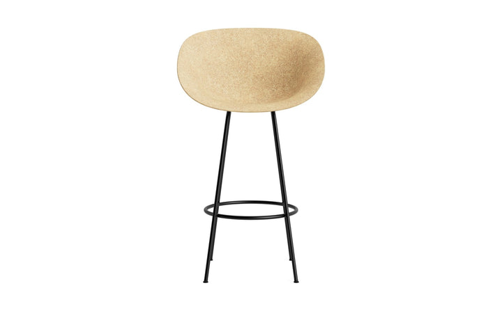 Mat Bar Armchair 75 cm Steel - Normann Copenhagen Barstools - Mat Bar Armchair 75 cm Cream Steel - Seaweed - HORNE