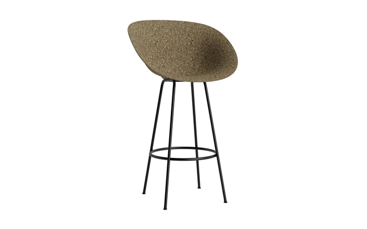 Mat Bar Armchair 75 cm Steel - Normann Copenhagen Barstools - Mat Bar Armchair 75 cm Black Steel - Seaweed - HORNE