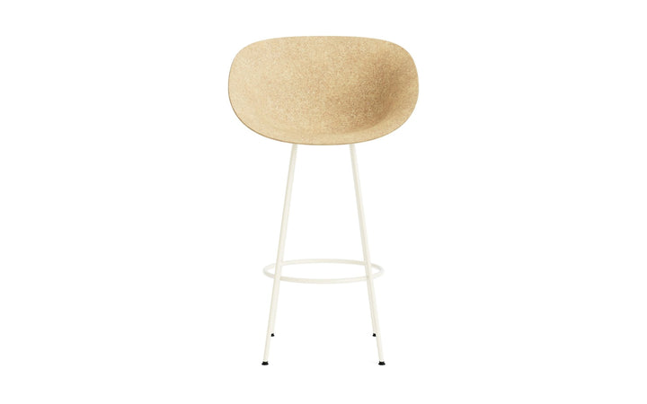 Mat Bar Armchair 75 cm Steel - Normann Copenhagen Barstools - Mat Bar Armchair 75 cm Cream Steel - Seaweed - HORNE
