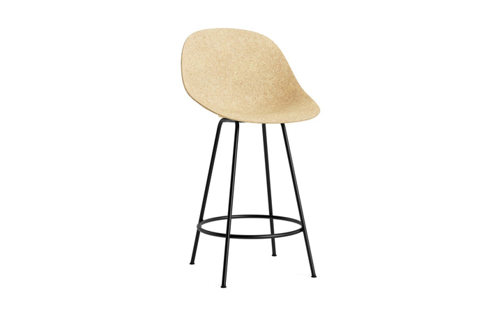 Mat Bar Chair 65 cm Steel - Normann Copenhagen Barstools - Mat Bar Chair 65 cm Black Steel - Hemp - HORNE