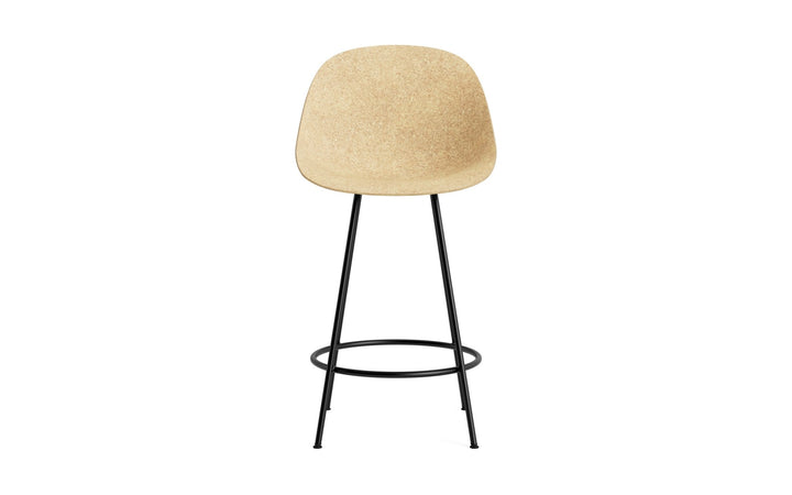 Mat Bar Chair 65 cm Steel - Normann Copenhagen Barstools - Mat Bar Chair 65 cm Cream Steel - Seaweed - HORNE