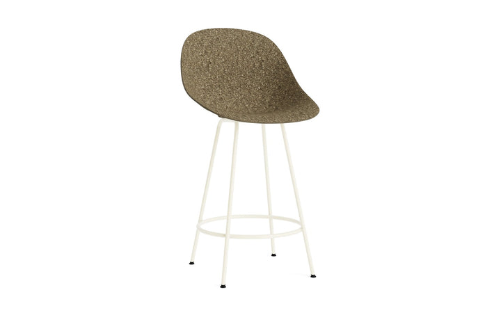 Mat Bar Chair 65 cm Steel - Normann Copenhagen Barstools - Mat Bar Chair 65 cm Cream Steel - Seaweed - HORNE