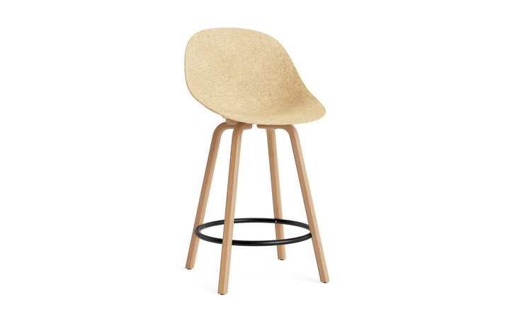 Mat Bar Chair 65 cm Wood - Normann Copenhagen Barstools - Mat Bar Chair 65 cm Beech/Black - Hemp - HORNE