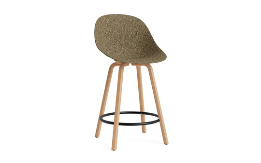 Mat Bar Chair 65 cm Wood - Normann Copenhagen Barstools - Mat Bar Chair 65 cm Beech/Black - Seaweed - HORNE