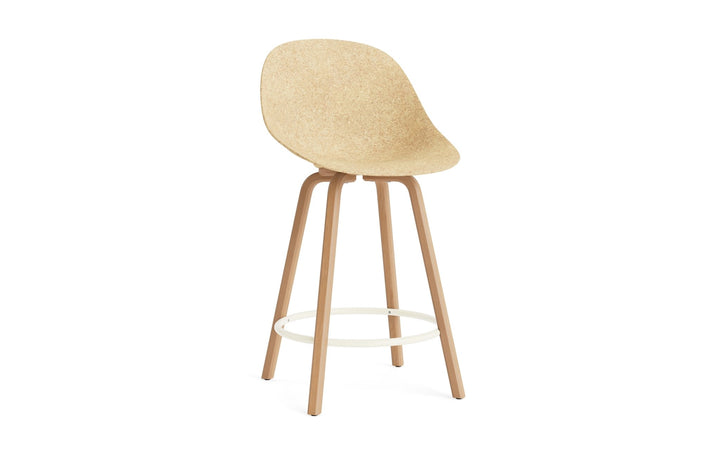 Mat Bar Chair 65 cm Wood - Normann Copenhagen Barstools - Mat Bar Chair 65 cm Beech/Cream - Hemp - HORNE