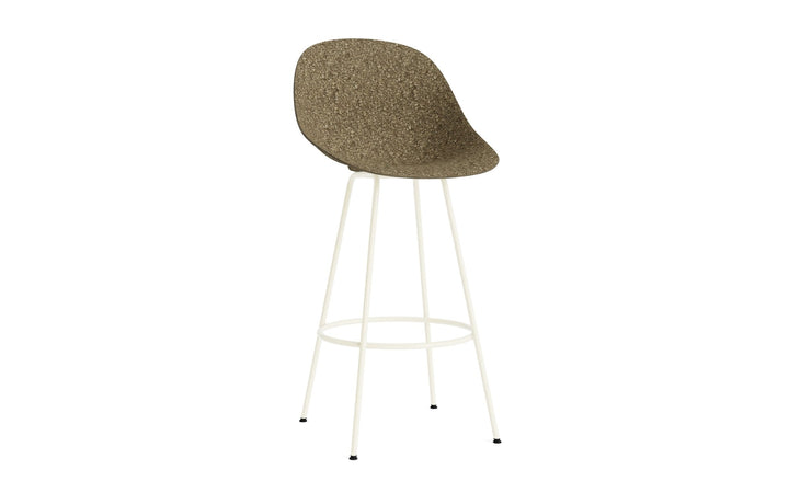 Mat Bar Chair 75 cm Steel - Normann Copenhagen Barstools - Mat Bar Chair 75 cm Cream Steel - Seaweed - HORNE