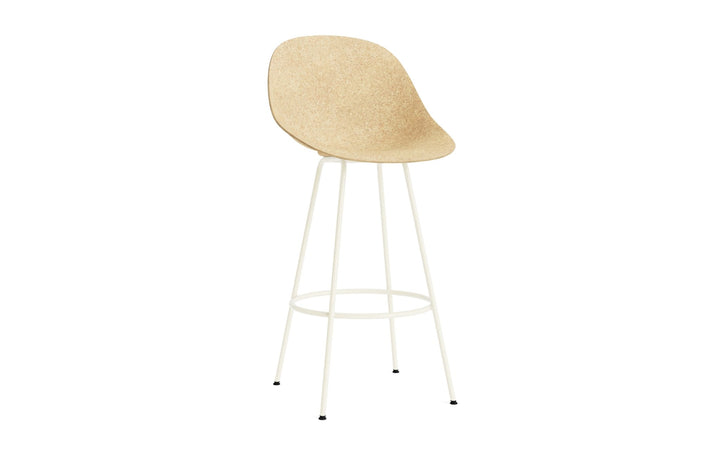 Mat Bar Chair 75 cm Steel - Normann Copenhagen Barstools - Mat Bar Chair 75 cm Cream Steel - Hemp - HORNE