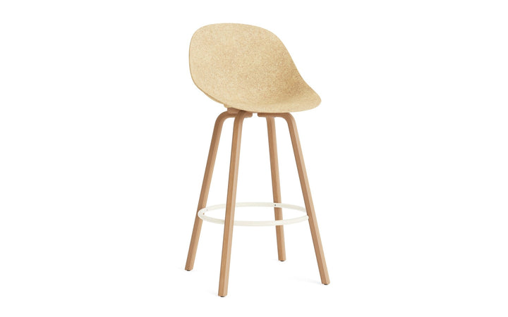 Mat Bar Chair 75 cm Wood - Normann Copenhagen Barstools - Mat Bar Chair 75 cm Beech/Cream - Hemp - HORNE