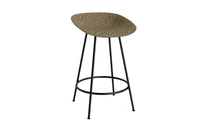 Mat Barstool 65 cm Steel - Normann Copenhagen Barstools - Mat Barstool 65 cm Black Steel - Seaweed - HORNE