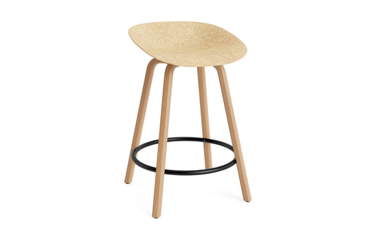 Mat Barstool 65 cm Wood - Normann Copenhagen Barstools - Mat Barstool 65 cm Beech/Black - Hemp - HORNE