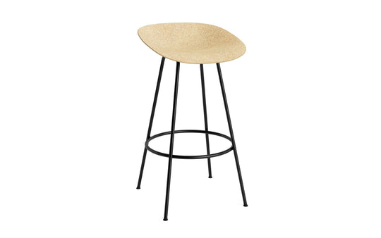 Mat Barstool 75 cm Steel - Normann Copenhagen Barstools - Mat Barstool 75 cm Black Steel - Hemp - HORNE