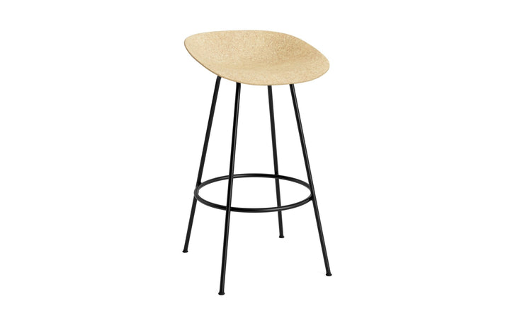 Mat Barstool 75 cm Steel - Normann Copenhagen Barstools - Mat Barstool 75 cm Black Steel - Hemp - HORNE