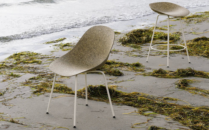 Mat Barstool 75 cm Wood - Normann Copenhagen Barstools - Mat Barstool 75 cm Beech/Cream - Seaweed - HORNE