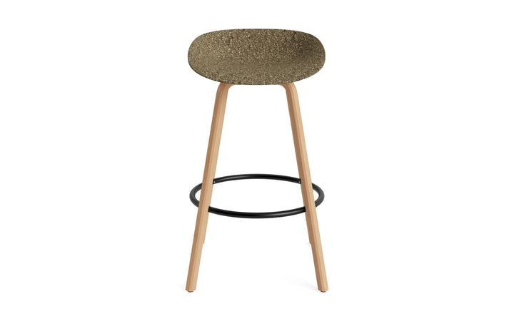 Mat Barstool 75 cm Wood - Normann Copenhagen Barstools - Mat Barstool 75 cm Beech/Black - Seaweed - HORNE