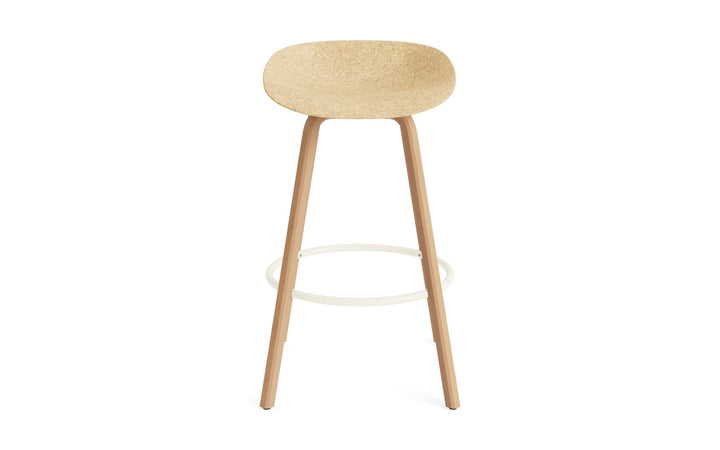 Mat Barstool 75 cm Wood - Normann Copenhagen Barstools - Mat Barstool 75 cm Beech/Cream - Seaweed - HORNE