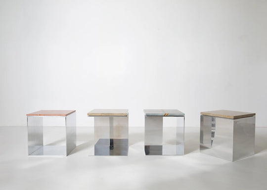 Material Studies Cube v.1 - Kalon Studios Tables - Mineral Blue - HORNE