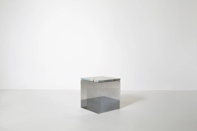 Material Studies Cube v.2 - Kalon Studios Tables - Mineral Blue - HORNE