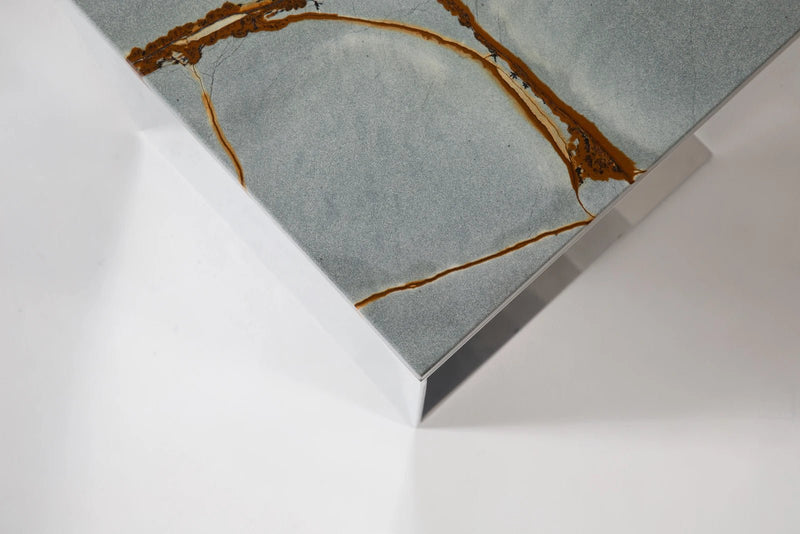 Material Studies Cube v.3 - Kalon Studios Tables - Mineral Blue - HORNE
