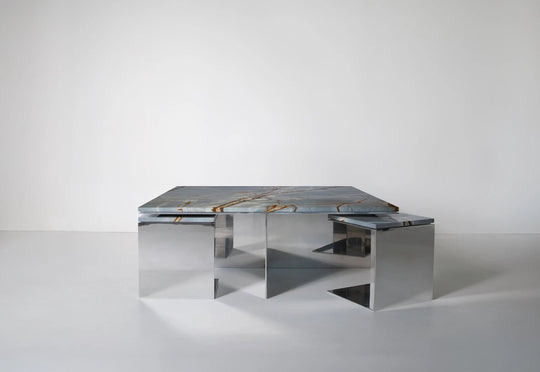 Material Studies II Coffee Table - Kalon Studios Tables - Mineral Blue - HORNE