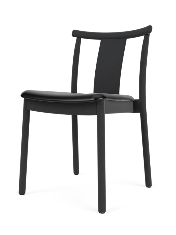 Merkur Dining Chair - Without Armrests - Audo Copenhagen Chairs - Black Oak - Dakar 0842 - HORNE