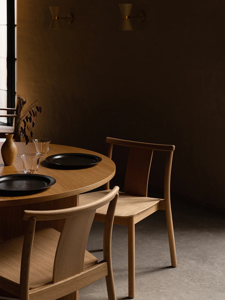 Merkur Dining Chair - Without Armrests - Audo Copenhagen Chairs - Black Oak - Hallingdal 65 0370 - HORNE