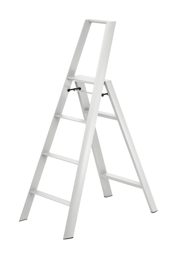 Metaphys Lucano Stepstool 4 - Step - Hasegawa USA Inc - Ladder + Step Stool - Crystal Gray - HORNE