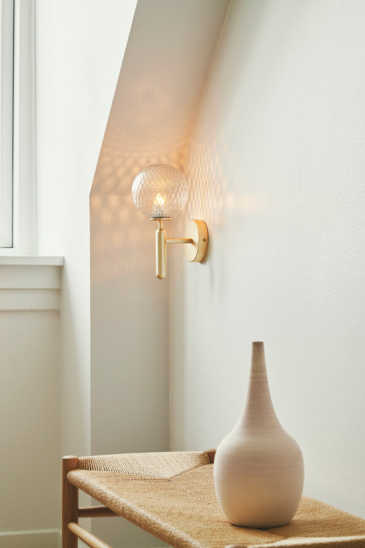 Miira Wall Sconce - Nuura Wall Sconces - Brass / Optic Clear - HORNE