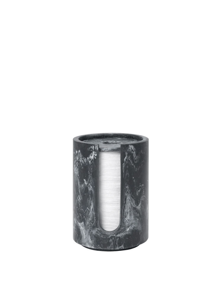 Mist Cotton Pad Holder - Ferm Living Storage + Organization - Charcoal - HORNE