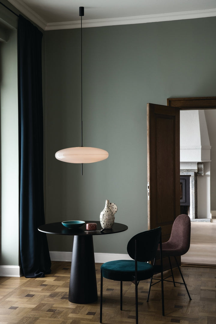 Model 2065 Pendant - Astep Pendants - White Diffuser - Black Cable - HORNE