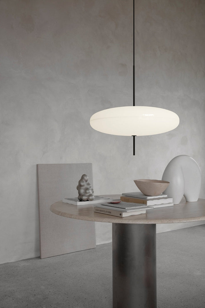 Model 2065 Pendant - Astep Pendants - White Diffuser - Black Cable - HORNE