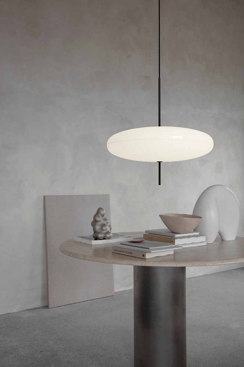 Model 2065 Pendant - Astep Pendants - Black & White Diffuser - Black Cable - HORNE