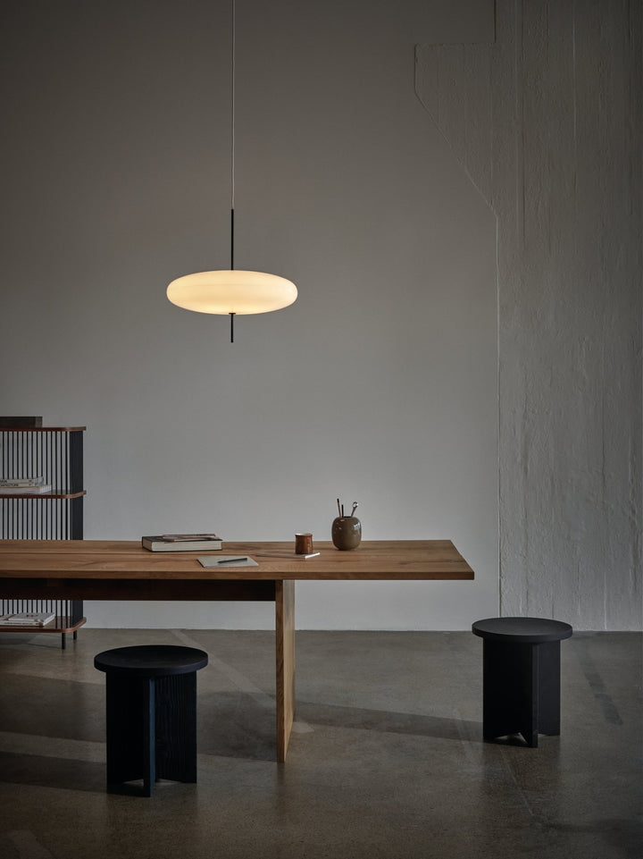 Model 2065 Pendant - Astep Pendants - White Diffuser - Black Cable - HORNE