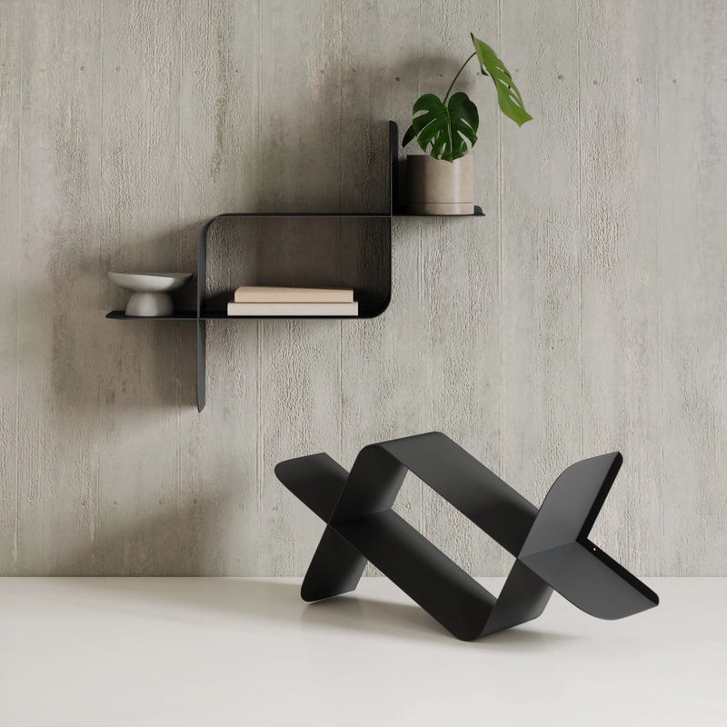 Montage Metal Wall Shelves - Set of 2 - Umbra Shelving - Black - HORNE