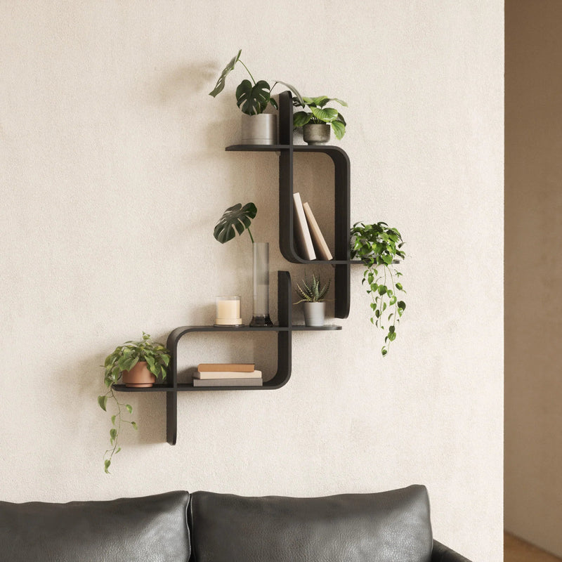 Montage Wall Shelf - Umbra Shelving - Black - HORNE