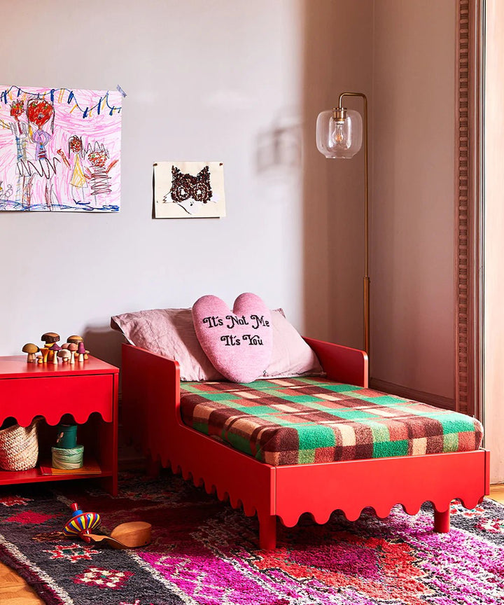 Moss Toddler Bed - Oeuf Kids + Baby - Tomato - HORNE