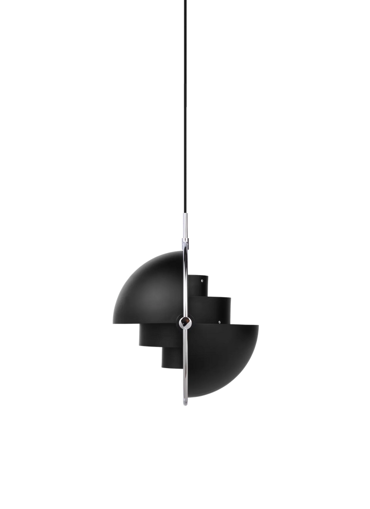Multi-Lite Pendant - Chrome - Gubi Pendants - Chrome - Black Semi Matt - HORNE