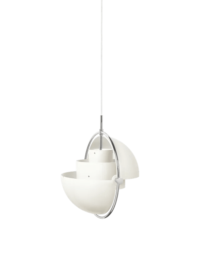 Multi-Lite Pendant - Chrome - Gubi Pendants - Chrome - White Semi Matt - HORNE