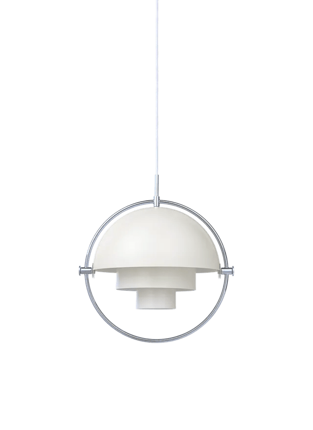 Multi-Lite Pendant - Chrome - Gubi Pendants - Chrome - White Semi Matt - HORNE