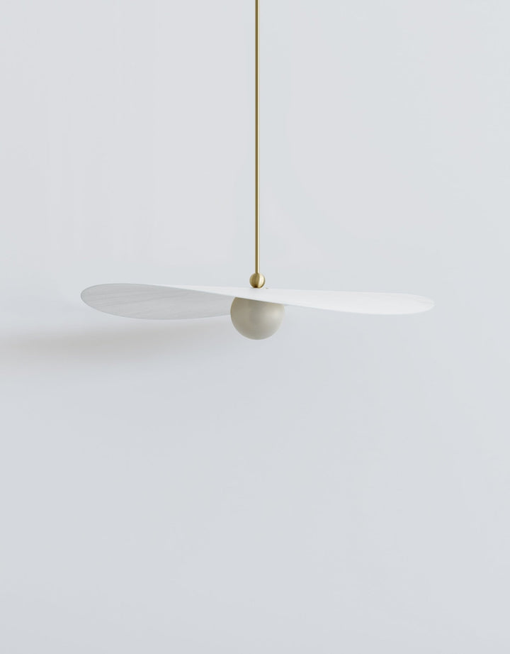 Myrna Pendant - Medium - Ladies & Gentlemen Lighting - Blackened Brass - White (opaque) - Perforated Smoke - HORNE
