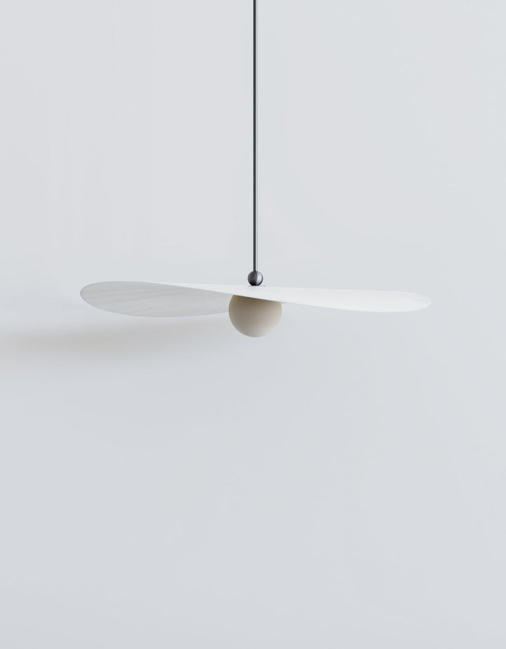 Myrna Pendant - Medium - Ladies & Gentlemen Lighting - Blackened Brass - White (opaque) - Perforated Smoke - HORNE