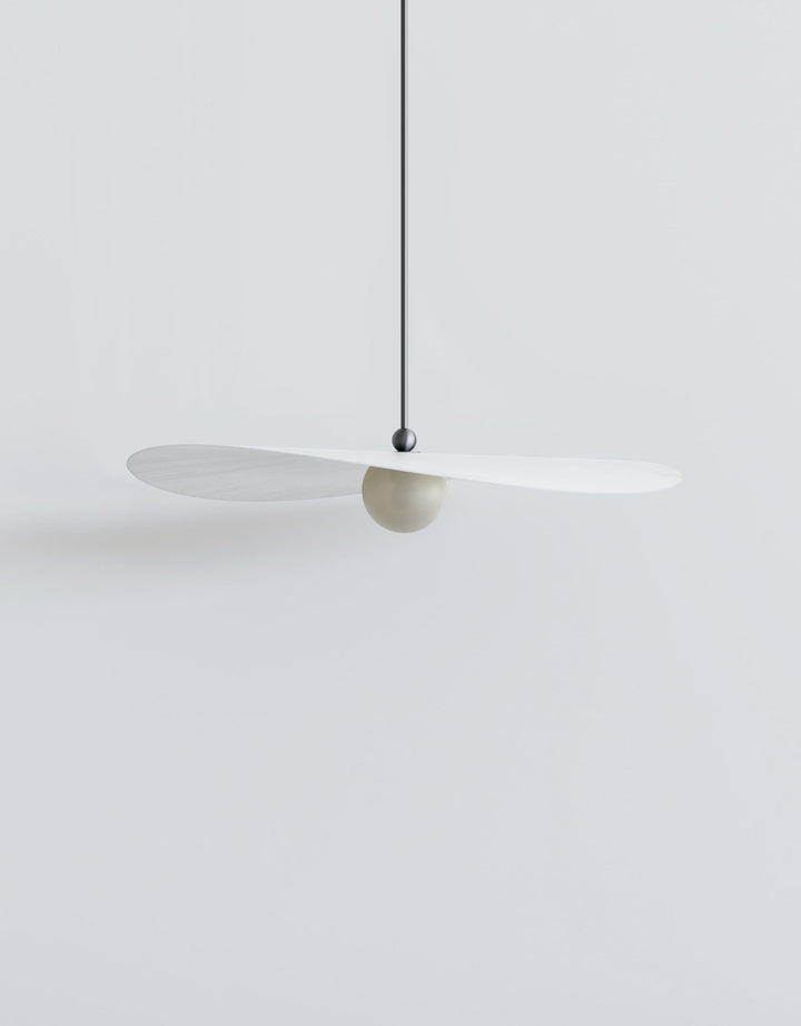 Myrna Pendant - Medium - Ladies & Gentlemen Lighting - Blackened Brass - White (opaque) - Perforated Smoke - HORNE